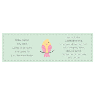 Tiny Tears Doll Baby Classic – 38cm Drinking, Crying & Wetting