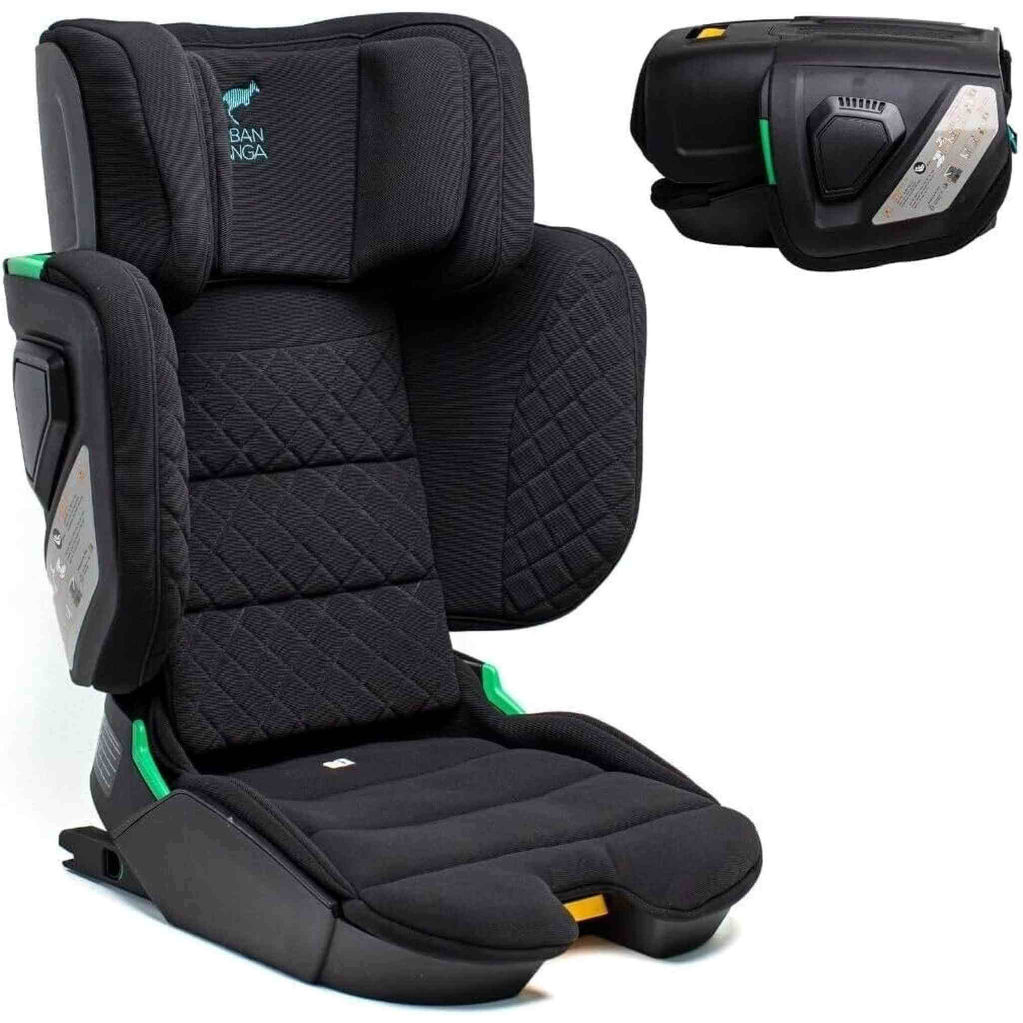 Urban Kanga Wallaroo Car Seat Booster ISOFIX i-Size, Black – The