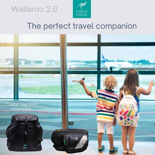 Urban Kanga Wallaroo 2 Car Seat Booster Portable & Foldable ISOFIX i-Size, Black