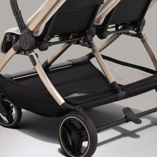 JoviKids Ayla Twin Pushchair – Lightweight Double Stroller with Compact Fold Beige