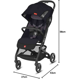 gb Gold Qbit+ All-City Stroller, from Birth to Approx 0-22 kg. 4 years, Velvet Black