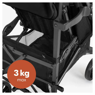 Hauck Fold N Care Black pushchair – shopping basket, holds up to 3 kg