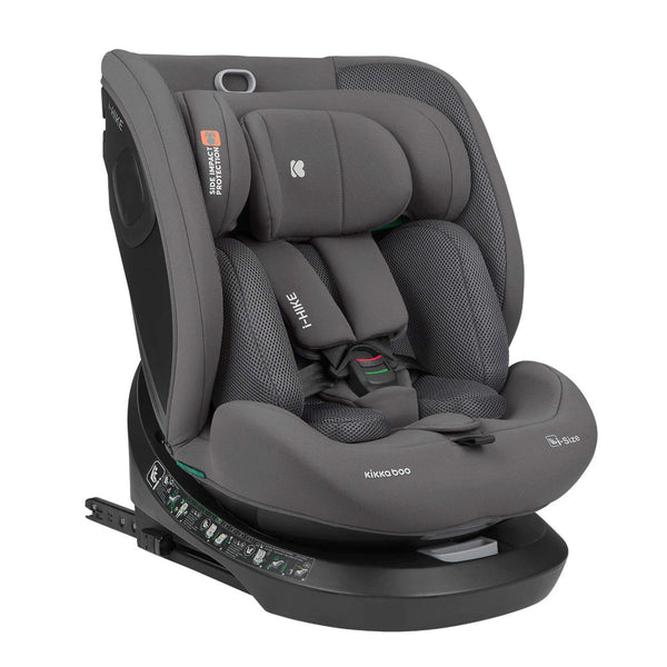 KikkaBoo i-Hike i-Size ISOFIX Car Seat 40–150cm – Dark Grey
