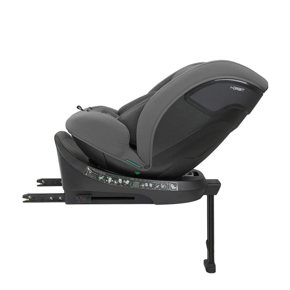 KikkaBoo i-Orbit i-Size Car seat ISOFIX 40-150cm Dark Grey 2025 – rear-facing recline 2