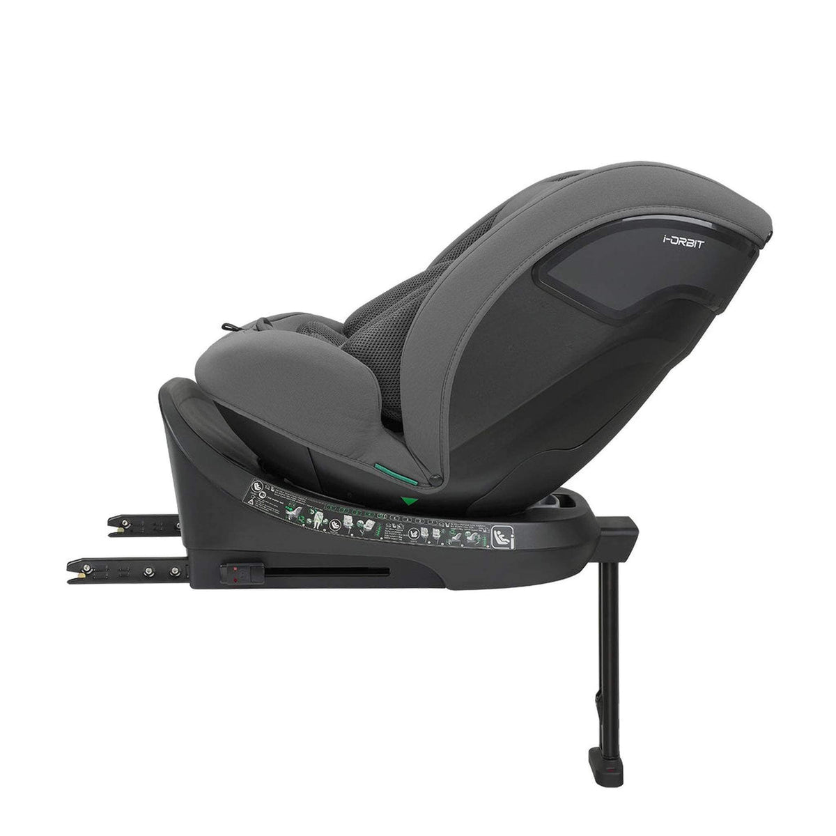 KikkaBoo i-Orbit i-Size Car seat ISOFIX 40-150cm Dark Grey 2025 – rear-facing recline 3