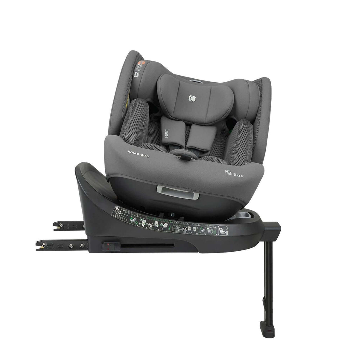 KikkaBoo i-Orbit i-Size Car seat ISOFIX 40-150cm Dark Grey 2025 – rotation