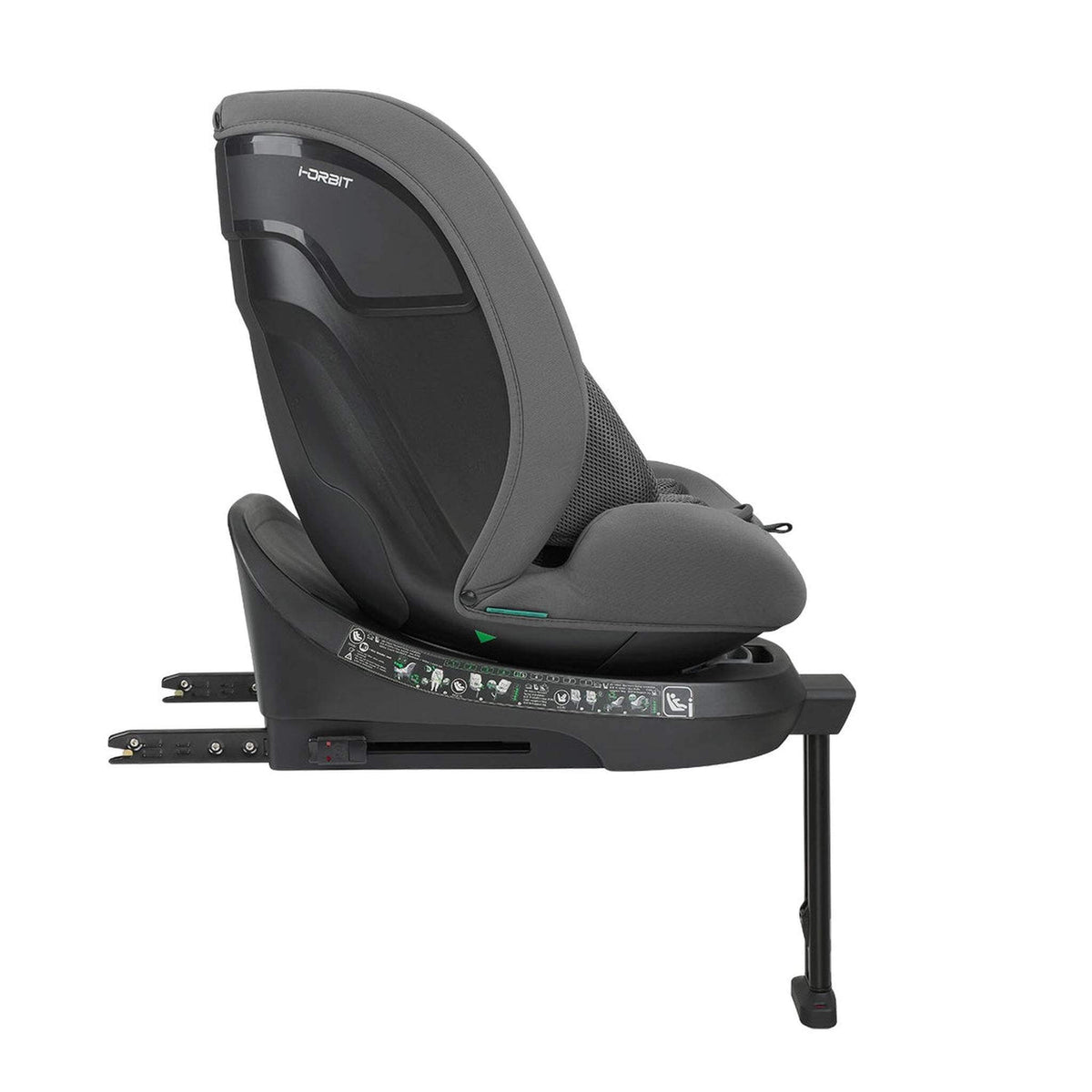 KikkaBoo i-Orbit i-Size Car seat ISOFIX 40-150cm Dark Grey 2025 – recline position 2