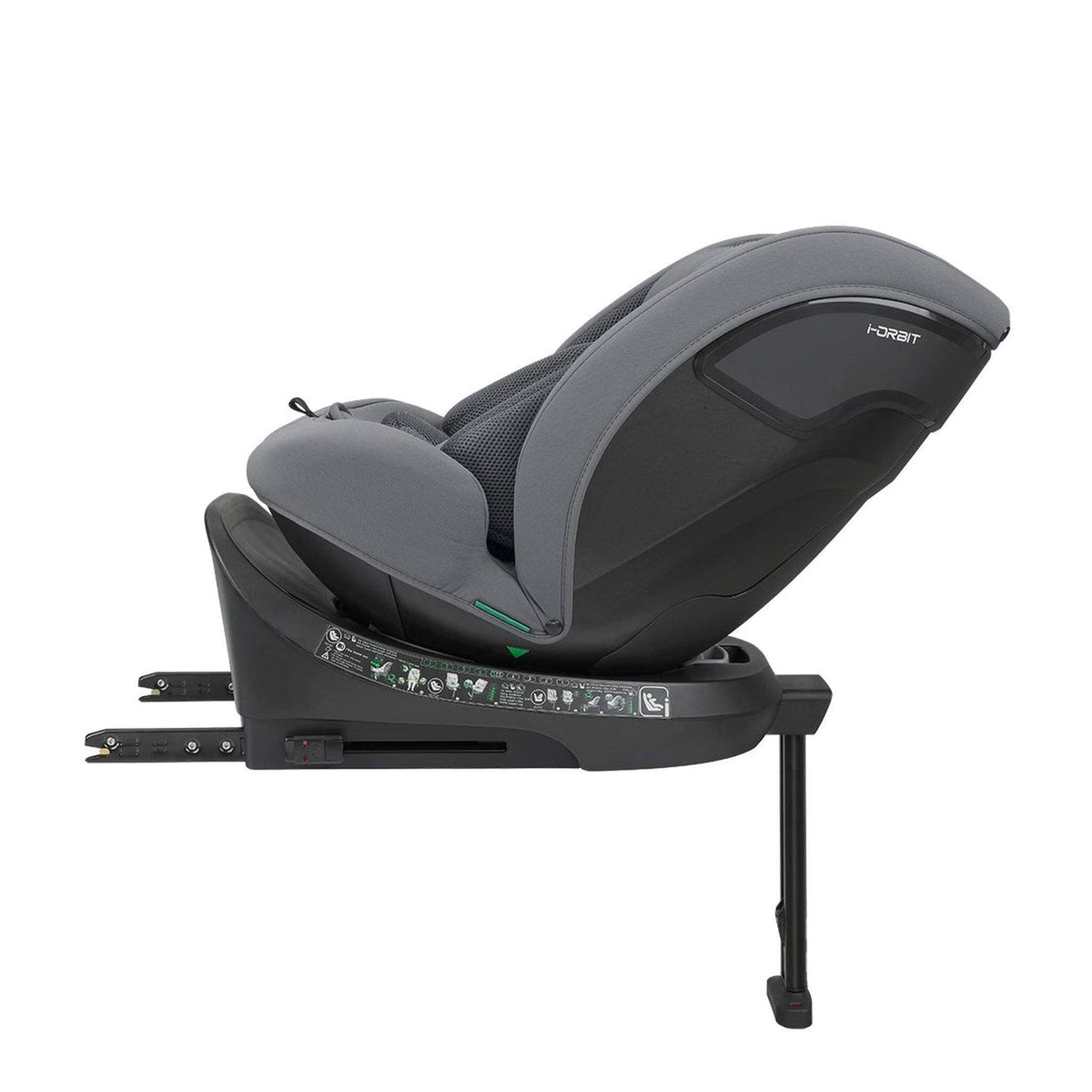 KikkaBoo i-Orbit i-Size Car seat ISOFIX 40-150cm Light Grey 2025 – rear-facing recline 2