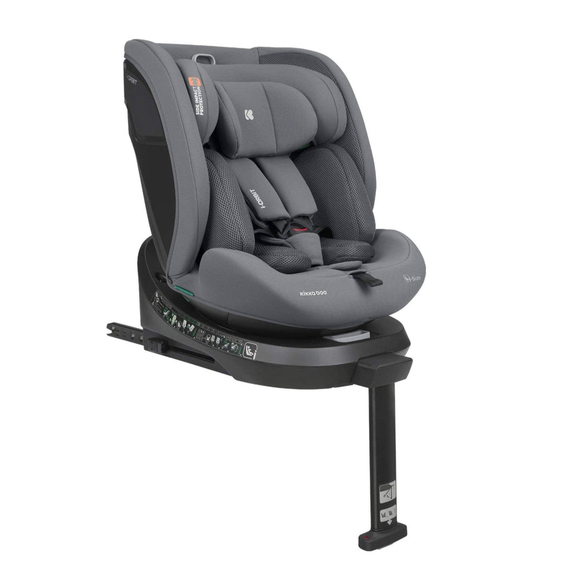 KikkaBoo i-Orbit i-Size ISOFIX Car Seat 40–150cm – Light Grey