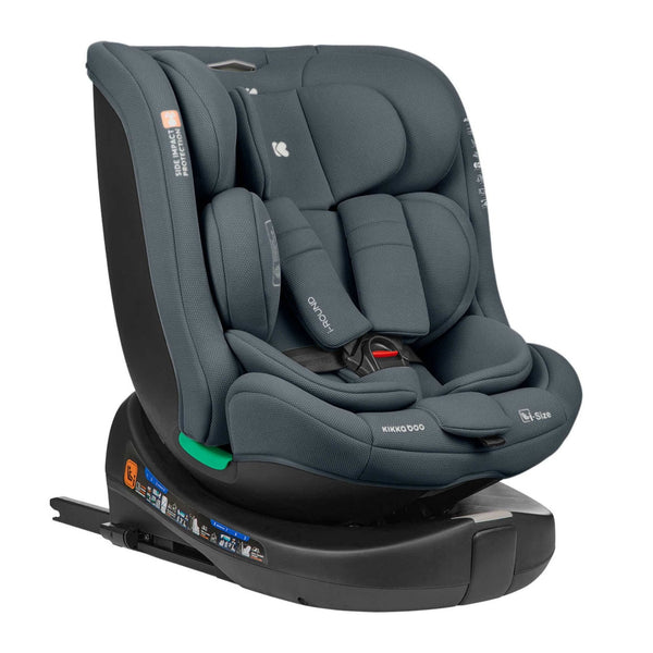 KikkaBoo i-Round i-Size ISOFIX Car Seat 40–150cm – Dark Grey