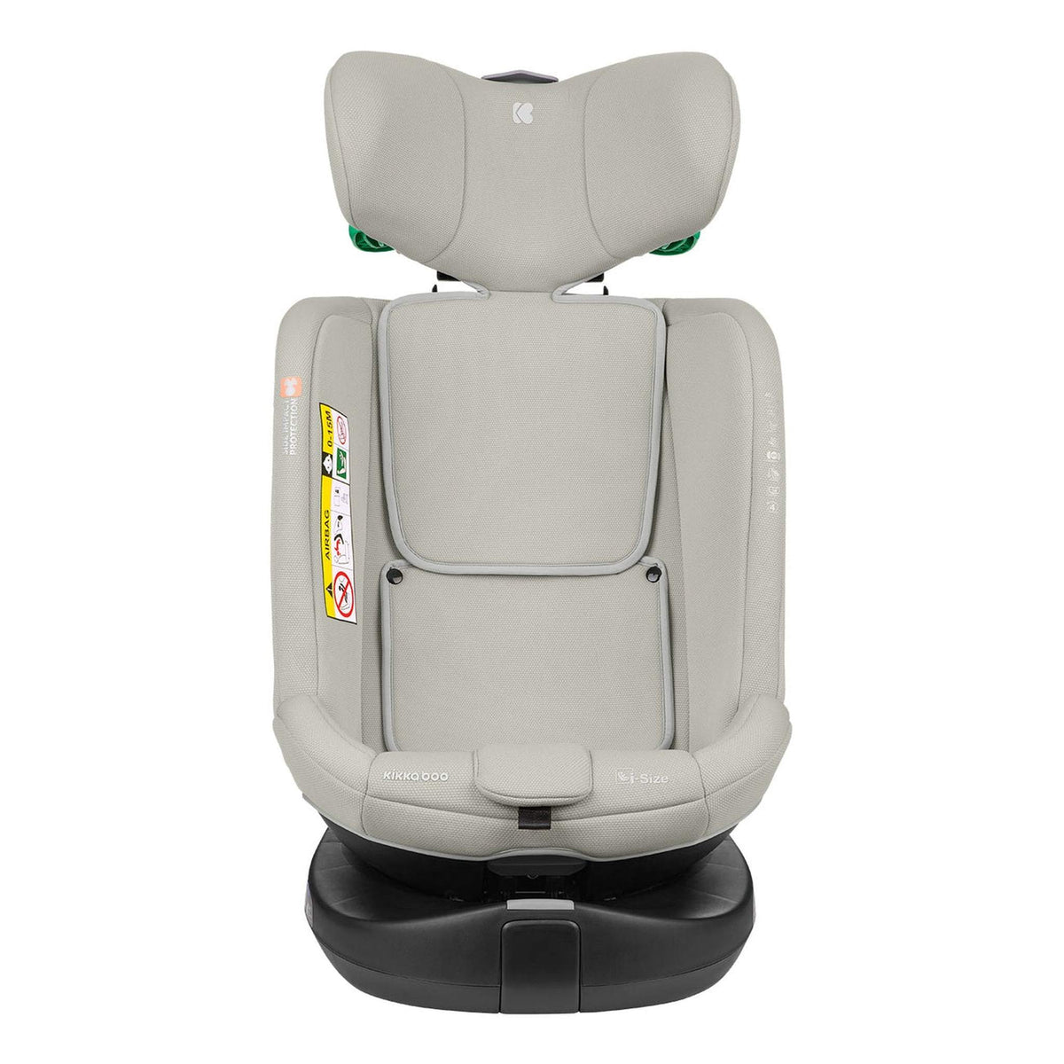 KikkaBoo i-Round i-Size Car seat ISOFIX 40-150cm Light Grey – booster mode