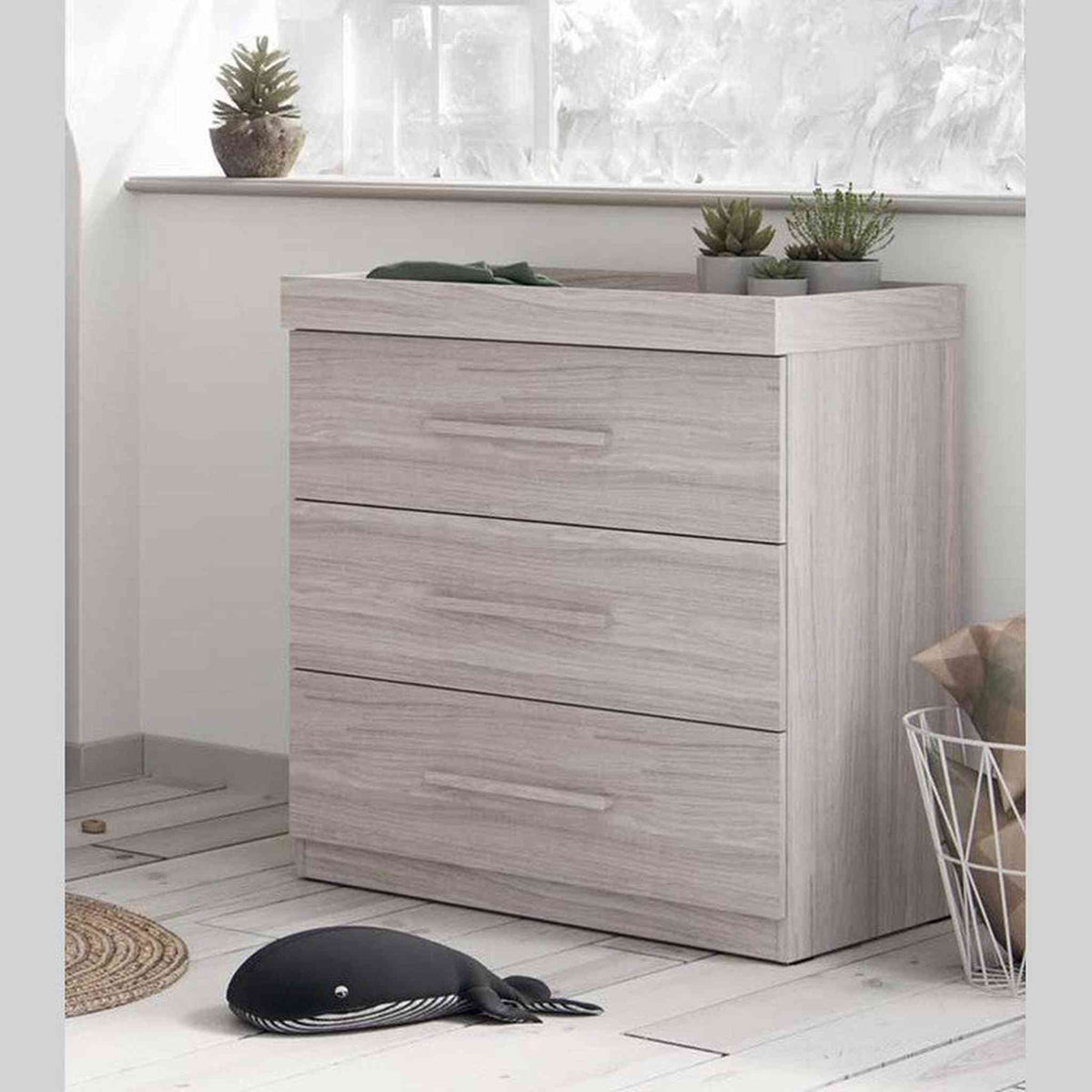 Little Acorns Amalfi 2 Piece Nursery Storage Set – Dresser Changer & Wardrobe