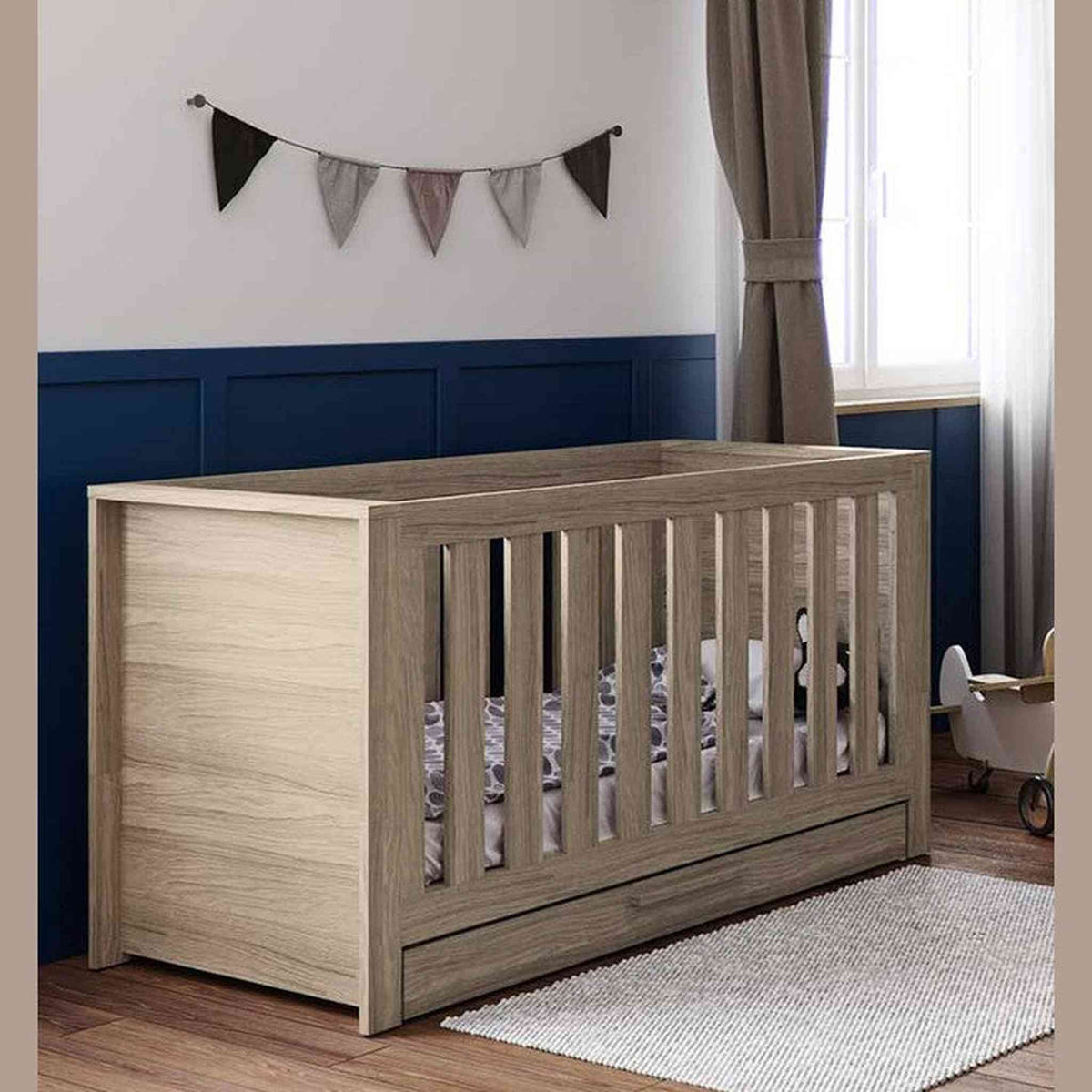 Little Acorns Ellesmere 2 Piece Nursery Furniture Set – Cot Bed & Dresser Changer