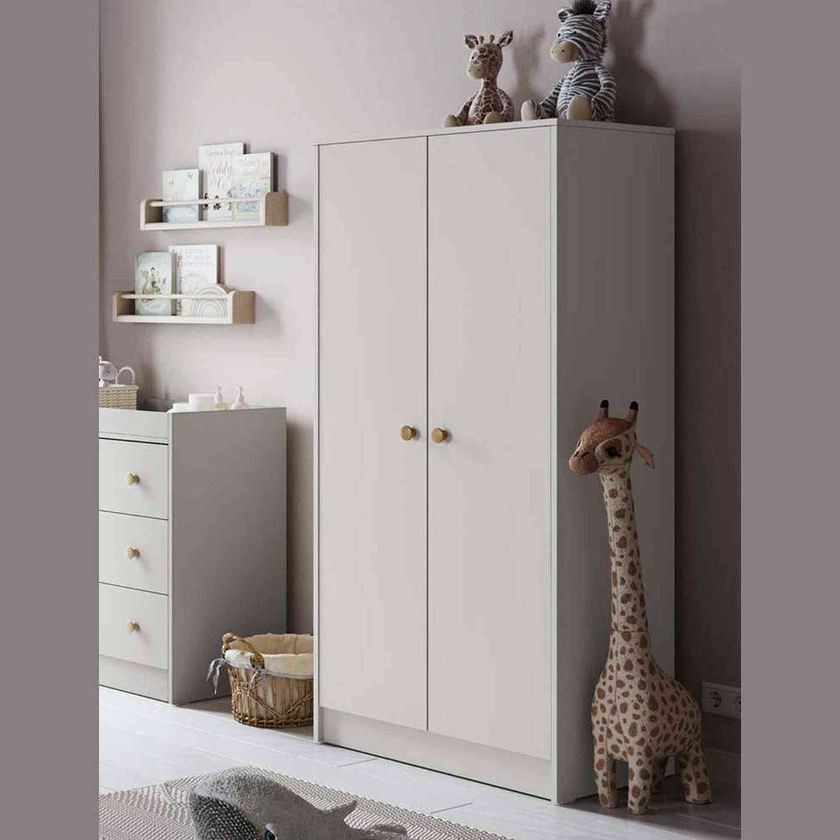 Little Acorns Florence 3 Piece Nursery Furniture Set – Cot Bed, Dresser Changer & Wardrobe