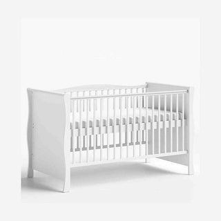 Little Acorns Traditional Sleigh Cot Bed – Convertible Cot & Toddler Bed
