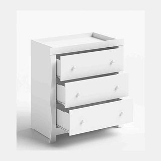 Little Acorns Traditional Sleigh Dresser Changer – Changing Unit & Chest of Drawers