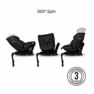 Silver Cross Motion 3 All-Size 360 ISOFIX Car Seat – Iconic Black | Birth to 12 Years