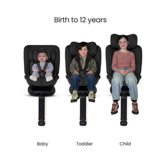 Silver Cross Motion 3 All-Size 360 ISOFIX Car Seat – Iconic Black | Birth to 12 Years
