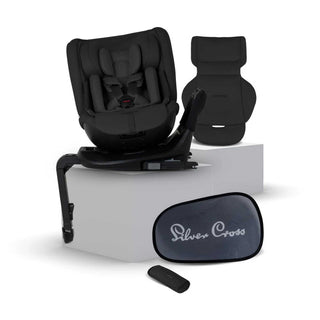 Silver Cross Motion 3 All-Size 360 ISOFIX Car Seat – Iconic Black | Birth to 12 Years