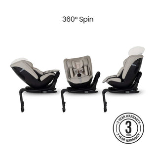 Silver Cross Motion 3 All-Size 360 ISOFIX Car Seat – Natural Taupe | Birth to 12 Years