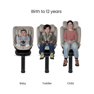 Silver Cross Motion 3 All-Size 360 ISOFIX Car Seat – Natural Taupe | Birth to 12 Years