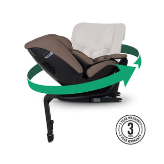 Silver Cross Motion 3 All-Size 360 ISOFIX Car Seat – Timeless Cocoa | Birth to 12 Years